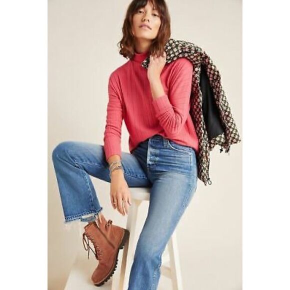 NWT ANTHROPOLOGIE Eri + Ali Hacci Ribbed Knit Turtleneck - Picture 1 of 15